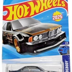 Mattel Metal Hot Wheels BMW 635 CSi [Black & Gold], Wild Widebody 1/5, 185/250, 1:64 Scale Diecast Car