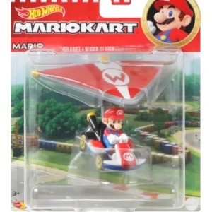 Hot Wheels Mario Kart GVB31 – Mario Standard Kart with Super Glider | 1:64 Die-Cast | Limited Collectible Piece