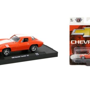 M2 Machines 1966 Chevrolet Corvette 427 Orange 1:64 Diecast Model Car